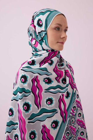 Pelenk Pembe Floş Viskon Şal 70x210