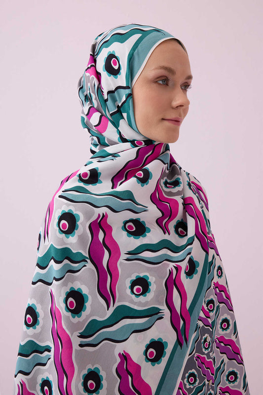Pelenk Pembe Floş Viskon Şal 70x210