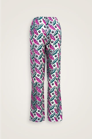 Pelenk Pembe İpek Pijama Pantolon