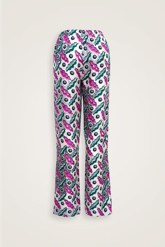 Pelenk Pembe İpek Pijama Pantolon