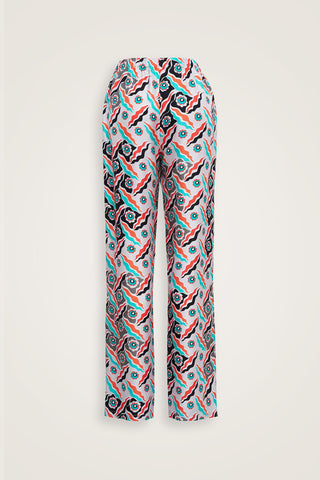 Pelenk Turkuaz İpek Pijama Pantolon