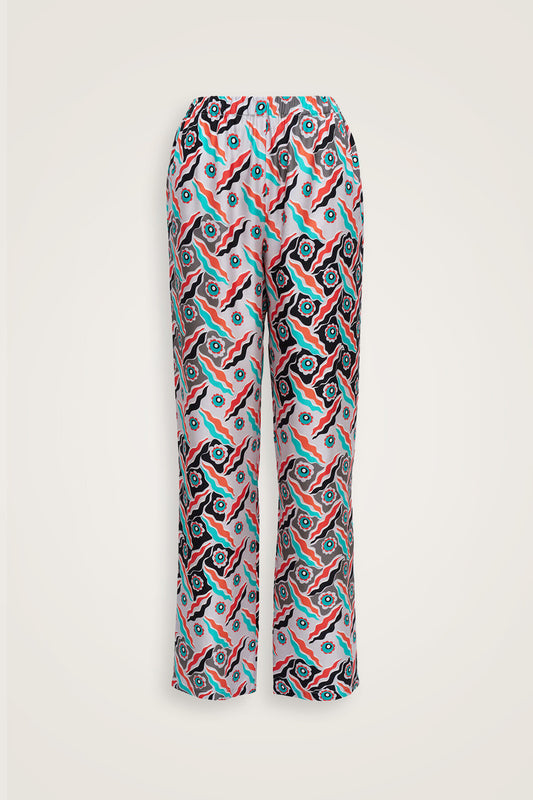 Pelenk Turkuaz İpek Pijama Pantolon