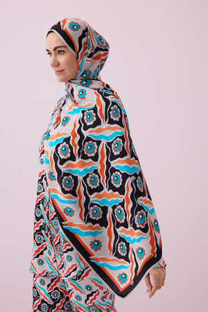 Pelenk Orange Viscose Shawl