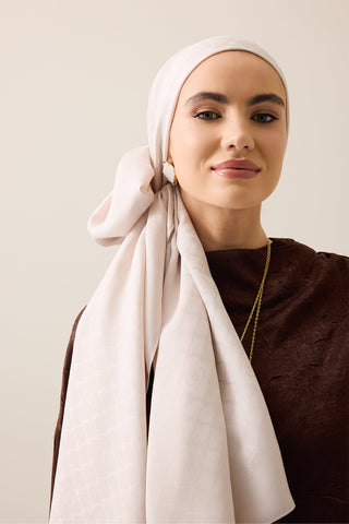 Pencere Kafes Pudra Ramy Jakar Şal 70x210