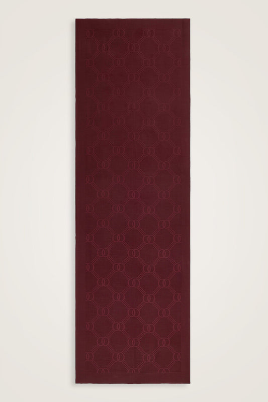 Petek Logo Bordo Naia Air Jakar Şal 70x210
