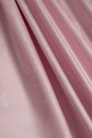 Püskül Noor Toz Pembe Jakar İpek Şal 70x200
