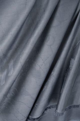 Püskül Noor Denim Jakar İpek Şal 70x200