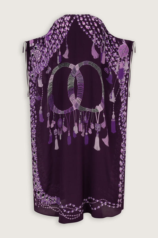 Püskül Noor Mürdüm Krep İpek Abaya