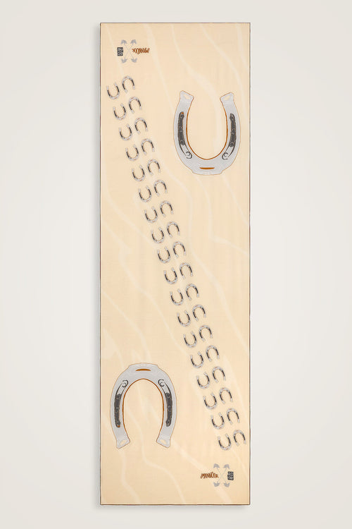 Wind Trace Cream Crepe Silk Scarf