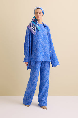 Saks Keten Jakar Pantolon
