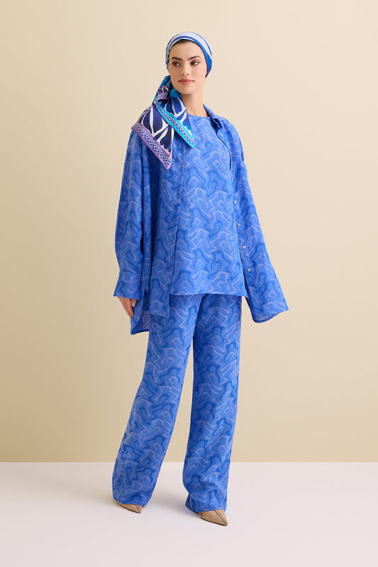 Saks Keten Jakar Pantolon