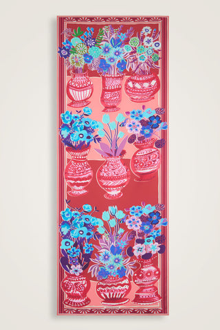 Saksılar Pembe Pamuk İpek Şal 70x210