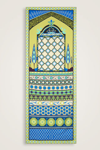 Saray Bahçesi Yeşil Pamuk İpek Şal 80x210