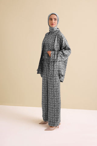 Sarma Noor Gri İpek Pantolon