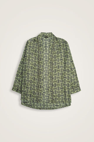Sarma Noor Haki İpek Kısa Kimono