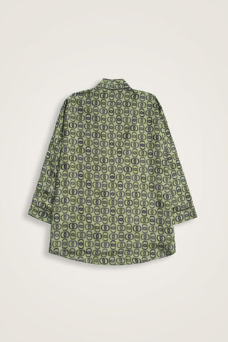 Sarma Noor Haki İpek Kısa Kimono