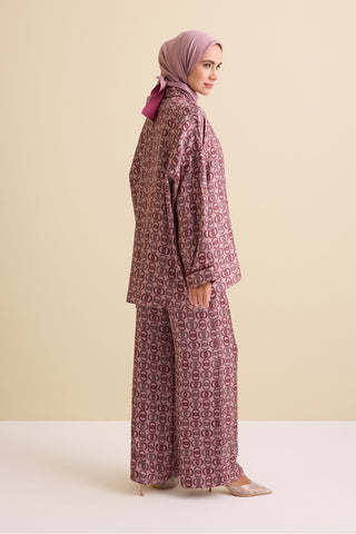 Sarma Noor Mercan İpek Kısa Kimono
