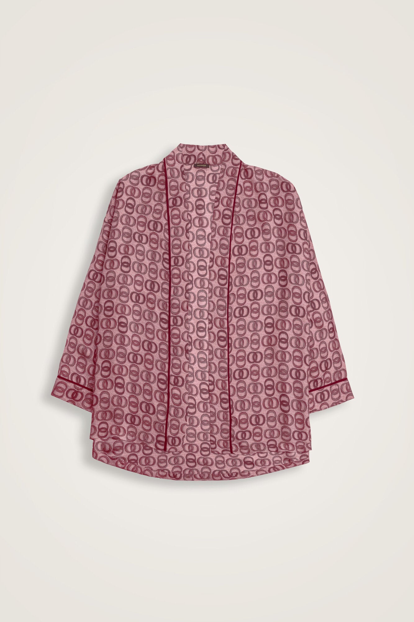 Sarma Noor Mercan İpek Kısa Kimono