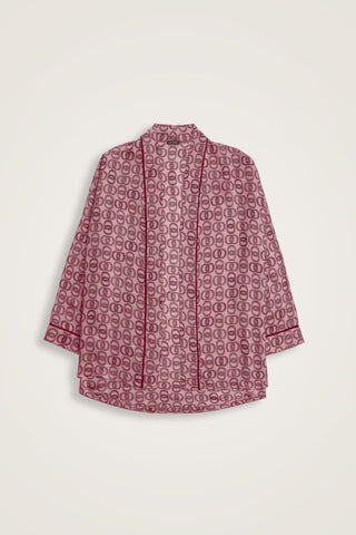 Sarma Noor Mercan İpek Kısa Kimono