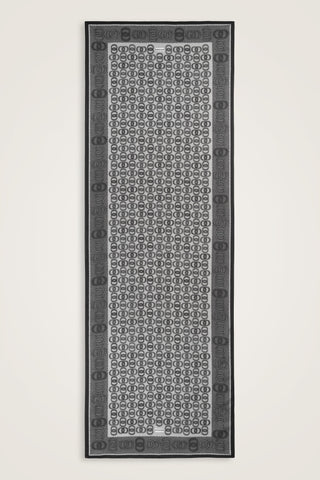 Sarma Noor Siyah-Beyaz Pamuk Floş Şal 70x210