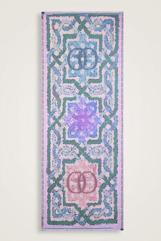 Selçuk Güneşi Lila Krep İpek Şal 80x210