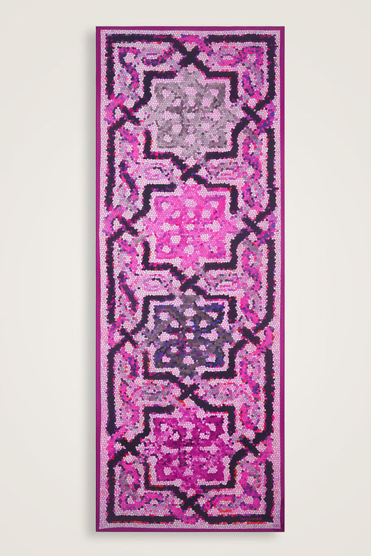 Selçuk Güneşi Mor Pamuk Şal 70x210