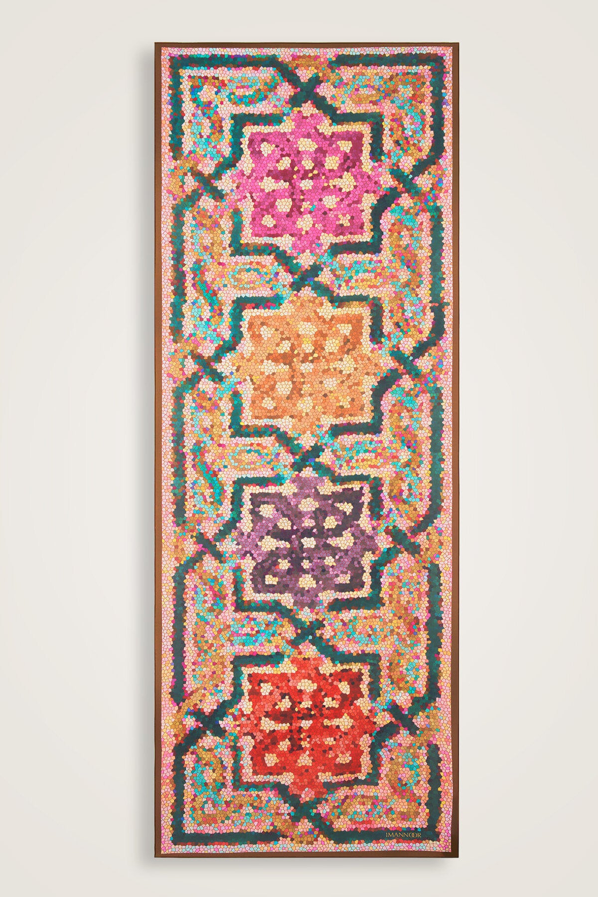 Selçuk Güneşi Turuncu-Mor Pamuk Şal 70x210