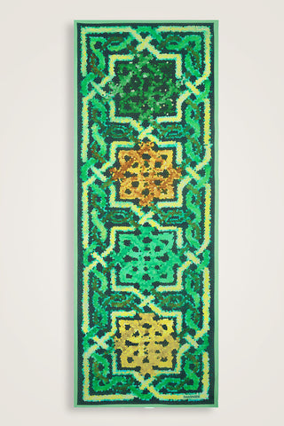 Selçuk Güneşi Yeşil Pamuk Şal 70x210