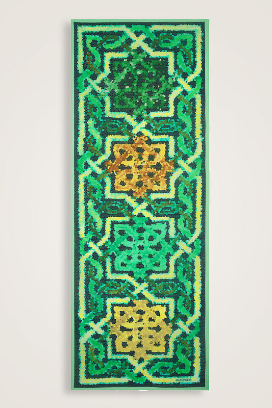 Selçuk Güneşi Yeşil Pamuk Şal 70x210