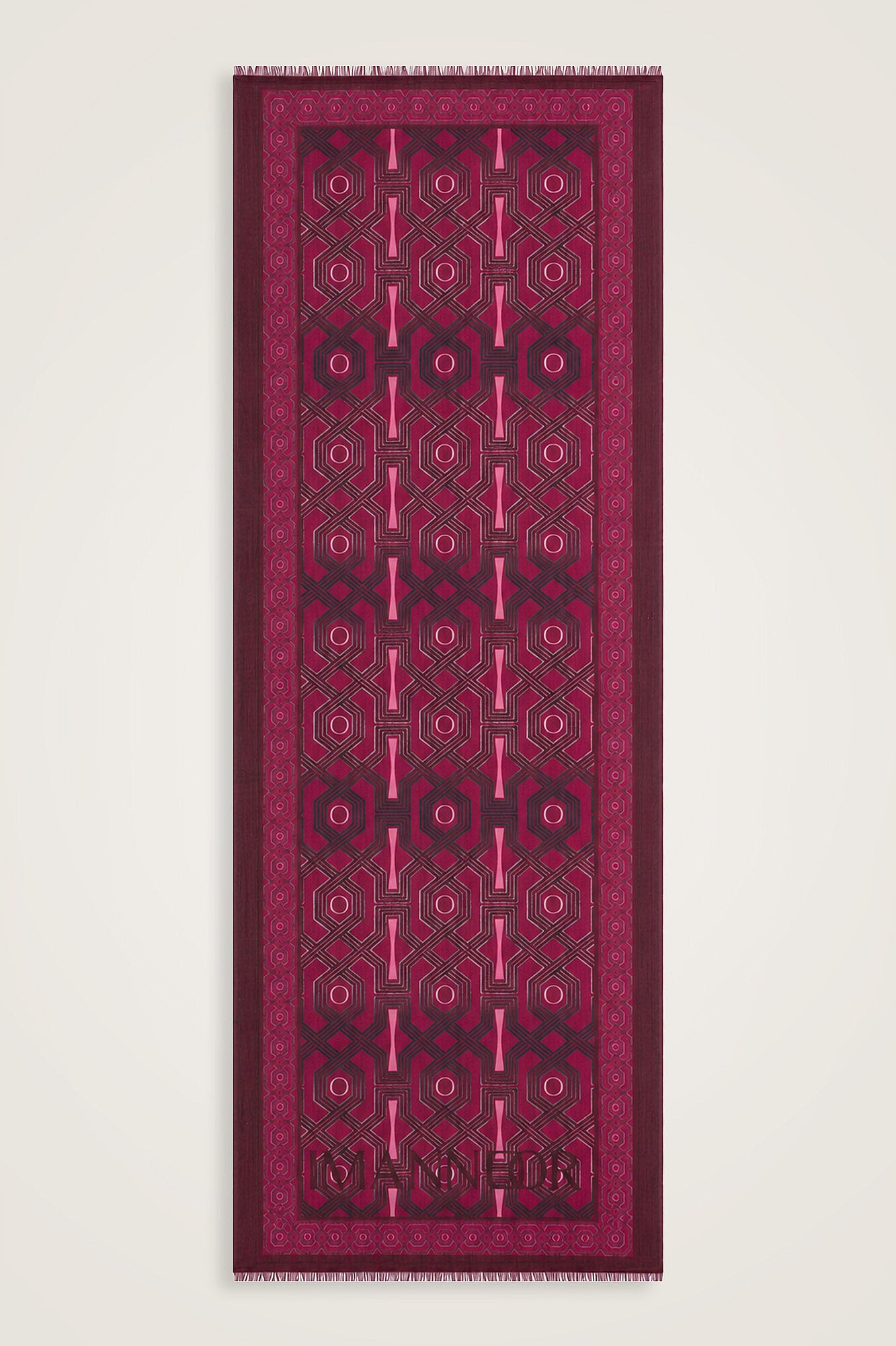 Selçuk-i Kafes Mürdüm İpek Vual Şal 70x200
