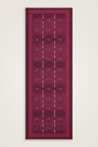 Selçuk-i Kafes Mürdüm İpek Vual Şal 70x200