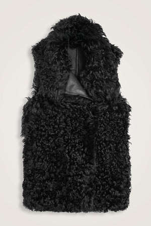 Black Fur Vest