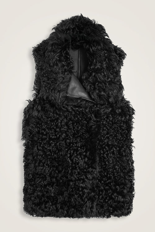 Black Fur Vest