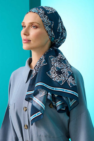 Uçurtma Füme Parlak Floş Viskon Şal 70x210