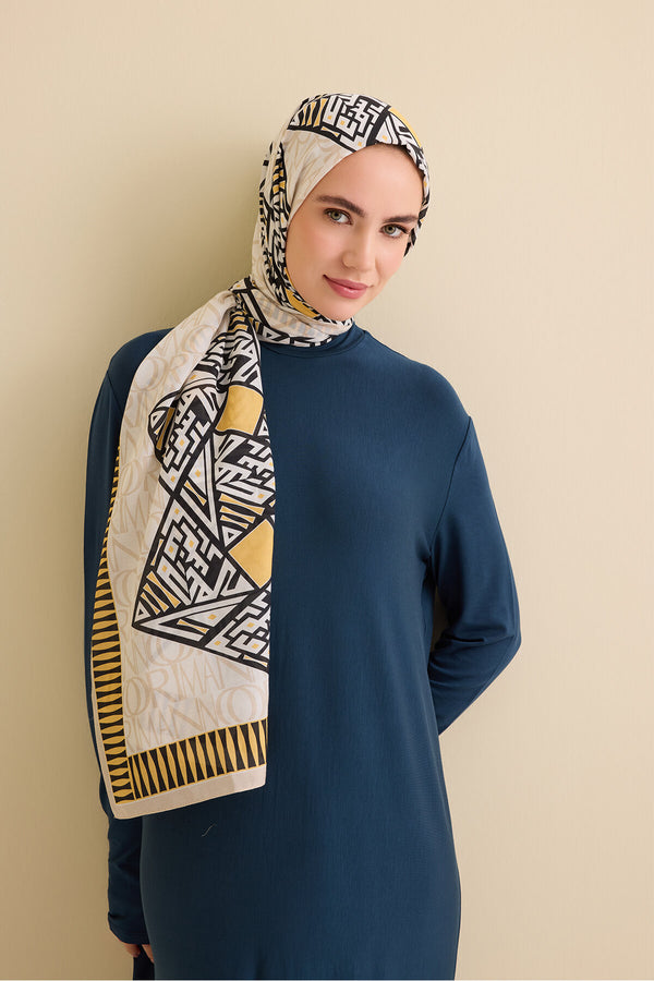 Kite Cream Cotton Silk Shawl