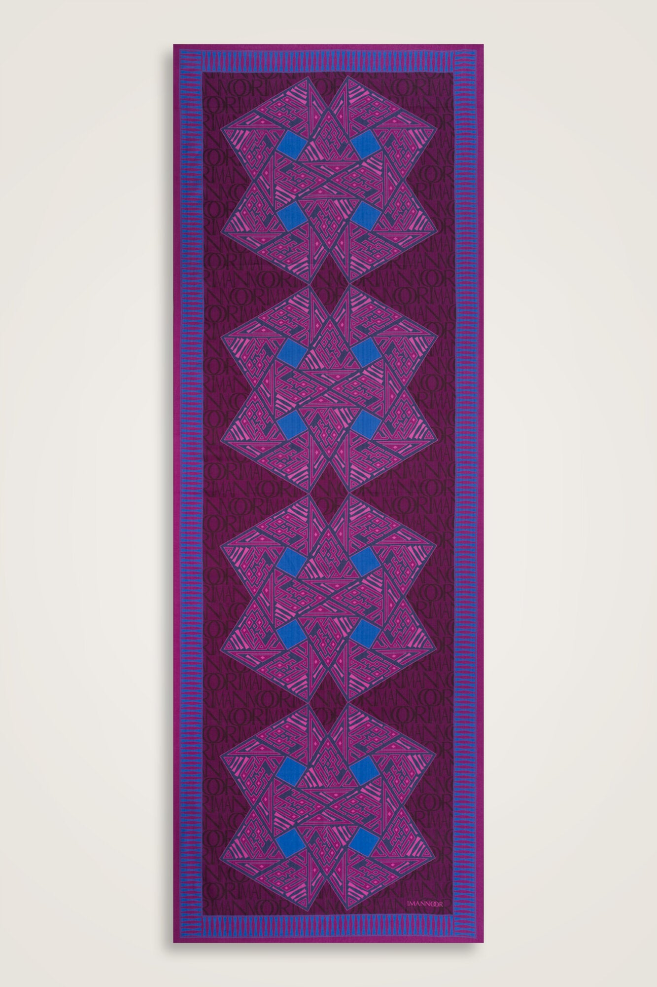 Uçurtma Mor Pamuk İpek Şal 70x209