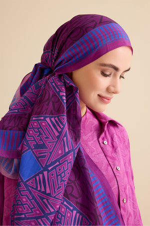 Kite Purple Cotton Silk Shawl