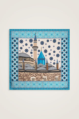 Vuslat Krem Tivil İpek Eşarp  90x90