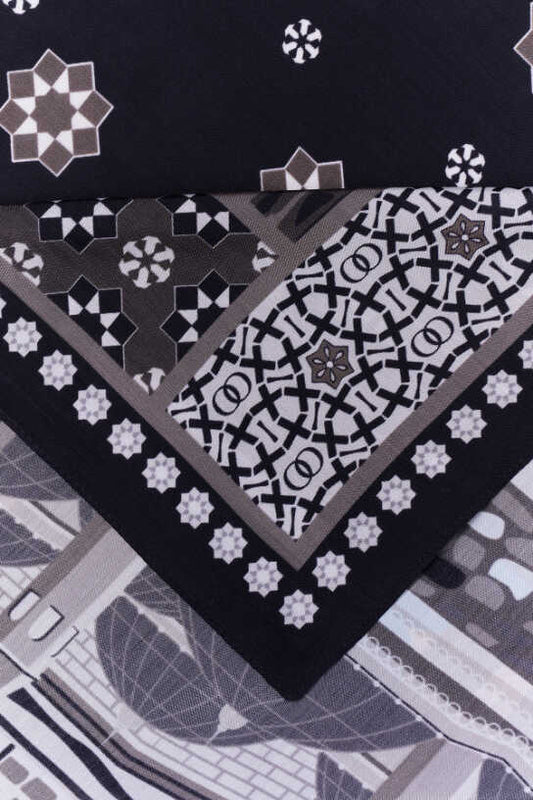 Vuslat Siyah Floş Viskon Şal 70x210