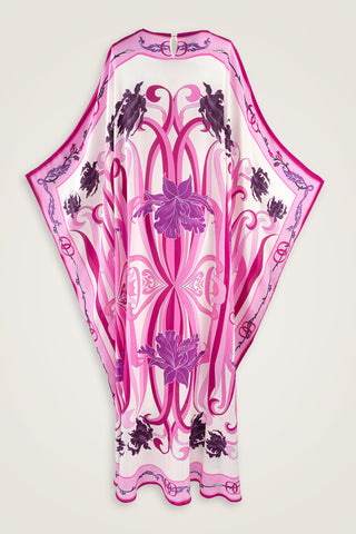 Yeni Dünya Pembe Krep İpek Kaftan