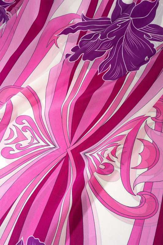 Yeni Dünya Pembe Krep İpek Kaftan