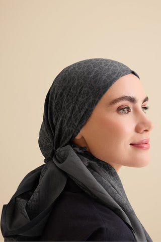 Yıldızlı Gece Füme Pamuk İpek Şal 70x200