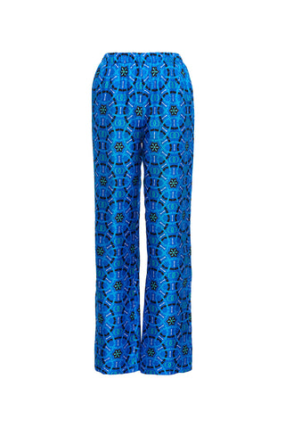 Yıldızlı Gece Lacivert İpek Pijama Pantolon