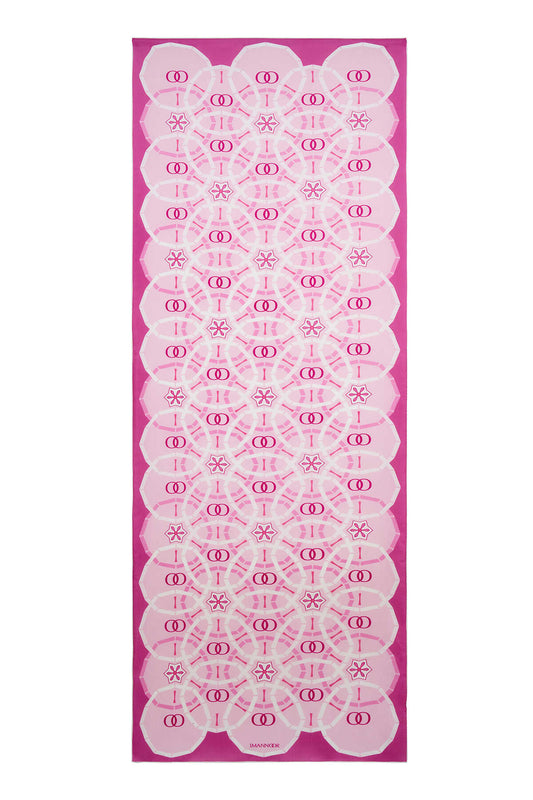 Yıldızlı Gece Pembe Floş Viskon Şal 70x210