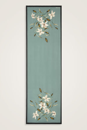 Lily Turquoise Twill Silk Shirt Shawl