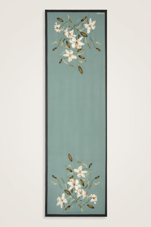 Lily Turquoise Twill Silk Shirt Shawl