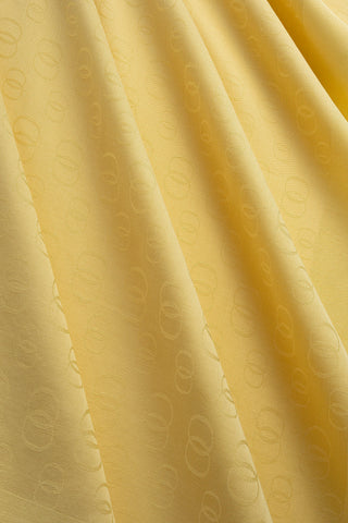 Zincir Desen Limon Sarısı Pamuk İpek Şal 70x210