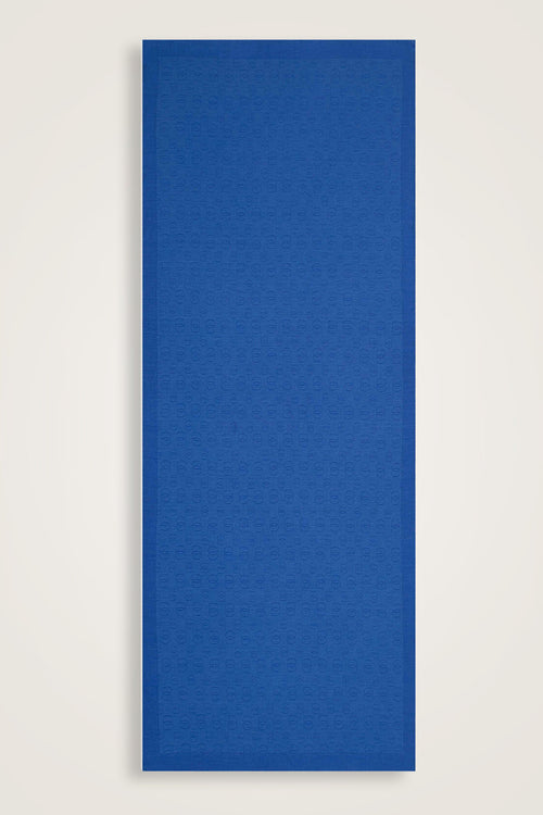 Chain Pattern Cotton Silk Shawl Blue