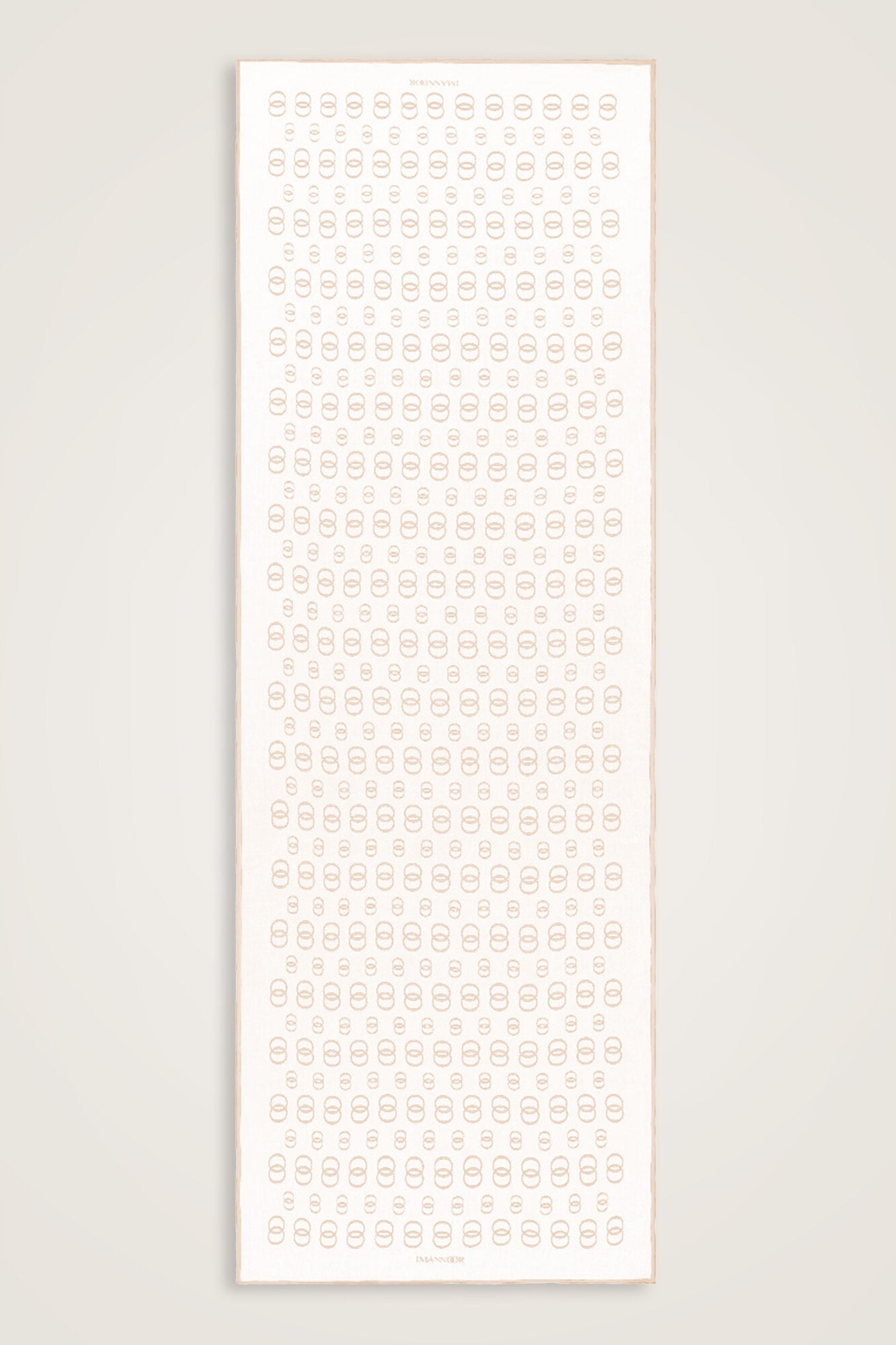 Zincir Logo Beyaz Pamuk Floş Şal 70x210