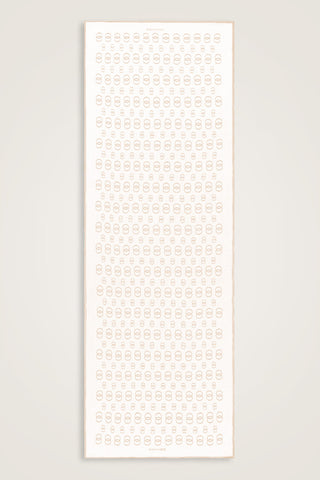 Zincir Logo Beyaz Pamuk Floş Şal 70x210